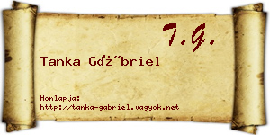 Tanka Gábriel névjegykártya